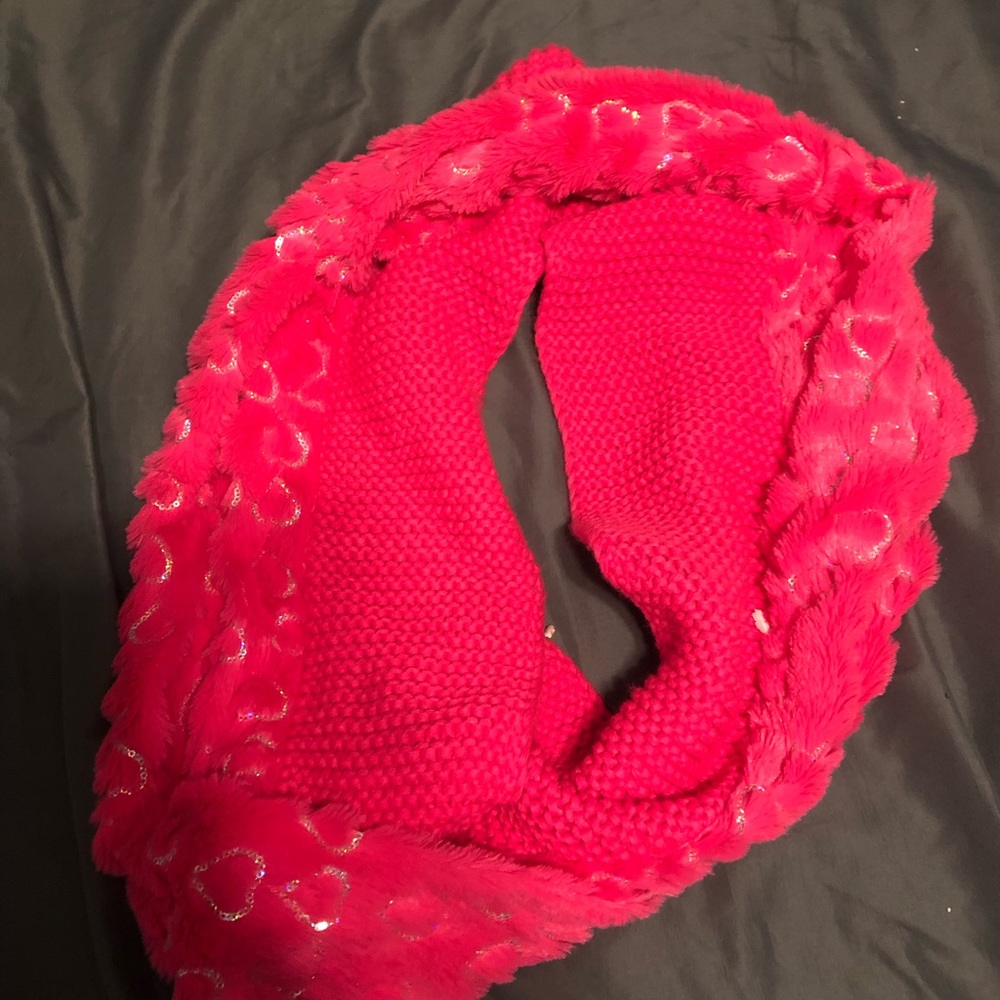 Pink infinity scarf